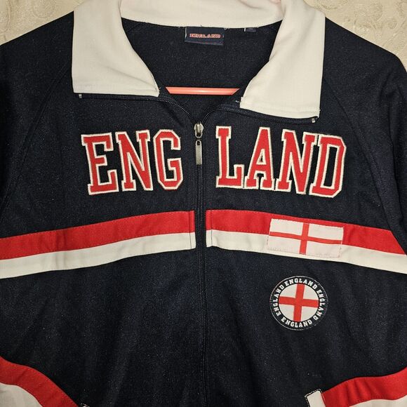 England Football Athletic Sports Jacket Mens Size Medium Soccer Fast Ship - Picture 3 of 8